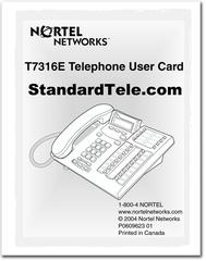 Nortel norstar t7316e phone manual
